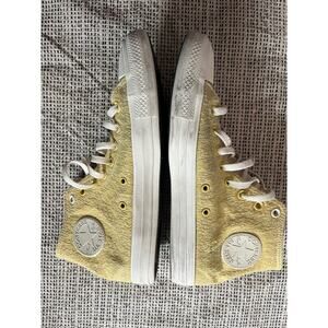Converse hi tops hybrid texture jacquard yellow size 10